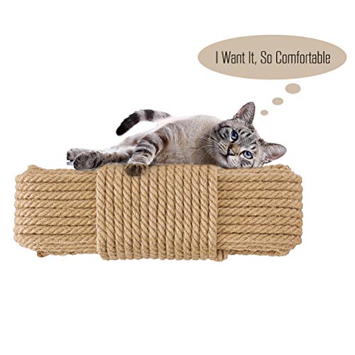 Aoneky Replacement Cat Scratching Post Sisal Rope - Hemp Rope for Cat Tree