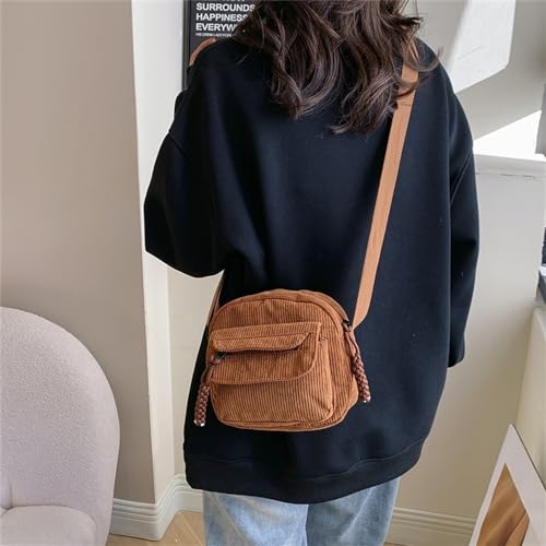 Small Corduroy Crossbody Bag Multi Pockets Hobo Satchel Handbag Mini Casual Corduroy Shoulder Mobile Phone Purse4