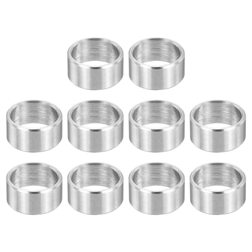 PATIKIL M10 Entretoise en Acier Inoxydable, 12Pcs Métallique 10mm ID x 12mm OD x 6mm L à Vis pour 3/8" ou M10 Vis