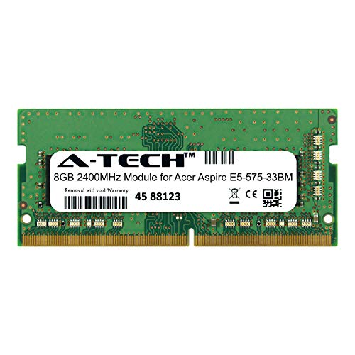 A-Tech 8GB モジュール Acer Aspire E5-575-33BM ノートパソコン & ノートブック 互換性 DDR4 2400Mhz メモリー RAM (ATMS268872A25827X1)