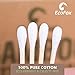 Bamboo Cotton Swabs 200 Count | Eco-Friendly & Pure Cotton Buds | Double Tipped Sticks | 100% Plant-Based & Natural | Perfect for Makeup & Nail Applications, Arts & Crafts, Removing Dust & Dirt…