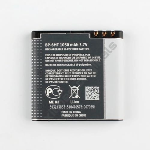 Image of BP-6MT Battery for Nokia BP-6MT N81, N81 8GB, N82, E51, 6720 Classic. Battery with 1 Year Warranty**** (N77)