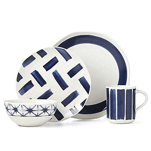 Lenox Painted Elements Indigo Brush 4 Pieces Place Setting