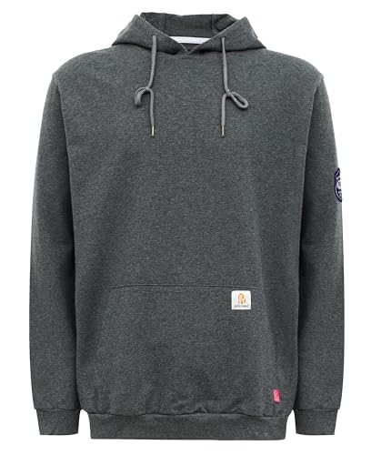 BOCOMAL FR Hoodie Idea for Summer Pullover Shirts 7.5oz Dark Heather Grey Flame Resistant Sweatshirt