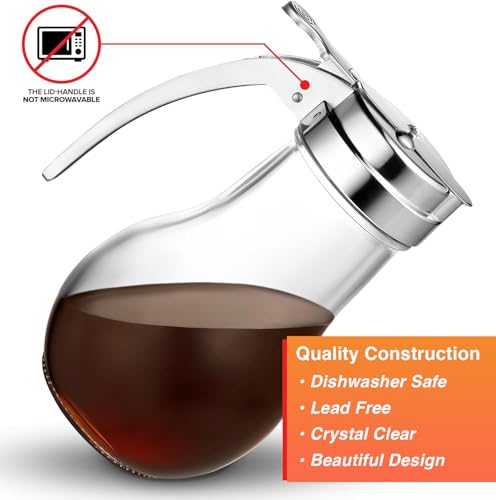 Casi Home CSH-HDS1 Syrup Dispenser, Honey Dispenser, Honey Container, Glass Syrup Bottle, Glass Honey Dispenser No Drip, Maple Syrup Dispenser thumb #3