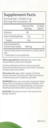 Ultimate Aloe Powder, Natural Flavored Powder, Healthy Digestive Tract, Promotes Normal Healing, Strong Immune System, Digestive Comfort, Powder Packets, Market America (16 Packets) #TOP1