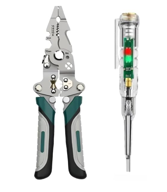 Pack of 100 Daccfy All in 1 Multifunction Stainless Steel Wire Stripper/Wire Crimping Tool, Wire Cutter, Wire Crimper, Cable Stripper, Wiring Tools and Multi-Function Hand Tool Wire Stripper-image-21