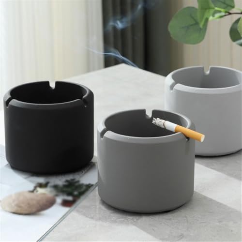 Cendrier cylindrique en ciment pour table de jardin et terrasse chic - 6