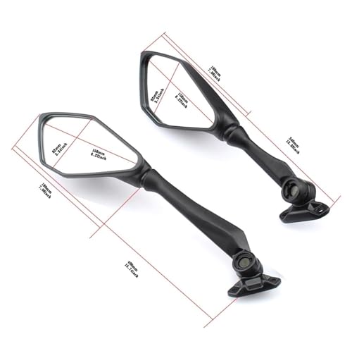 Espejos retrovisores de extremo de manillar para Kawasaki Ninja300 contra vibraciones 2
