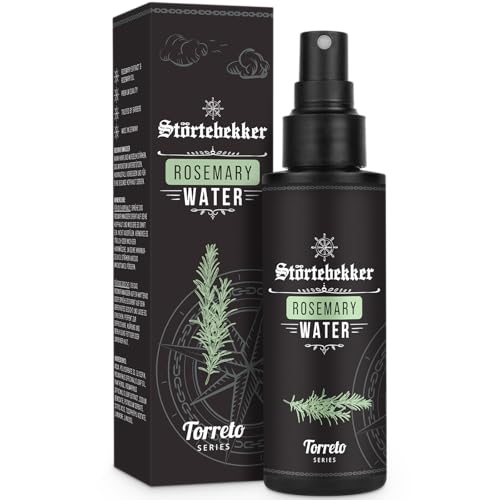 Störtebekker Eau de romarin premium – Spray hydratant naturel et rafraîchissant – Eau de romarin pour cuir chevelu gras et peaux à imperfections – Soin capillaire végétalien, sans silicone (125 ml)