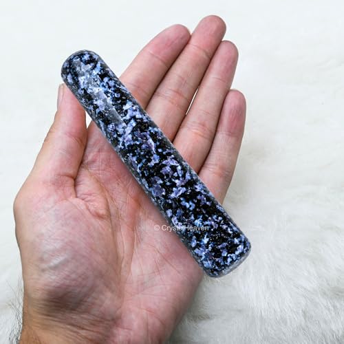 Image of Indigo Jasper Crystal Wand - Smooth Crystal Wand for Energy Healing, Chakra Balancing, Meditation and Home Decor - Crystals and Healing Stones for Gift