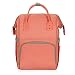 Hynes Eagle Water Resistant Diaper Backpack Multipurpose Baby Travel Bag for Dad or Mom Coral Red
