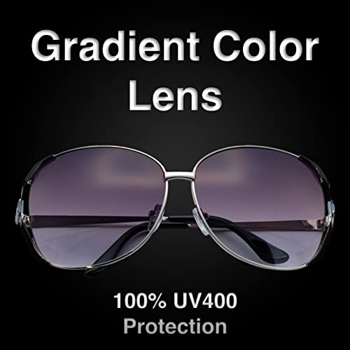 Goson Women's Gradient Oversize 65 mm Sunglasses2