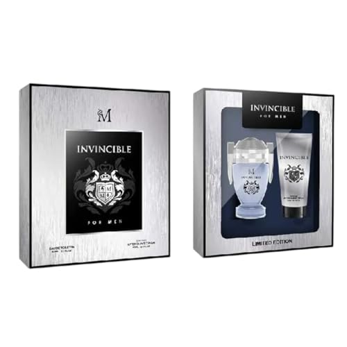 Everlyx - Invincible For Men Limited Edition Set - Eau de Toilette 50 ml + After Shave 50 ml - Fragancia masculina fresca e intensa con notas amaderadas y cítricas - Regalo premium para hombre