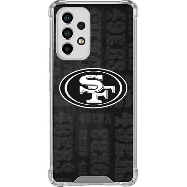 Skinit Clear Phone Case Compatible with Galaxy A53 5G - Officially Licensed NFL San Franciso 49ers Black & White Design