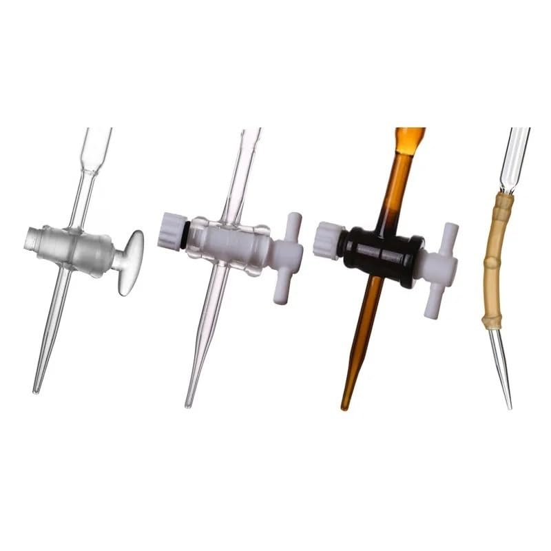 25-ml-Glasbürette der Klasse A for Säuren und Laugen – Ausrüstung for die Laborchemie(25mL PTFE Brown)