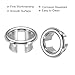 PATIKIL Sink Overflow Ring, 6Pcs Sink Trim Overflow Cover Basin Trim Insert in Hole Round Caps for Kitchen Bathroom, Silver