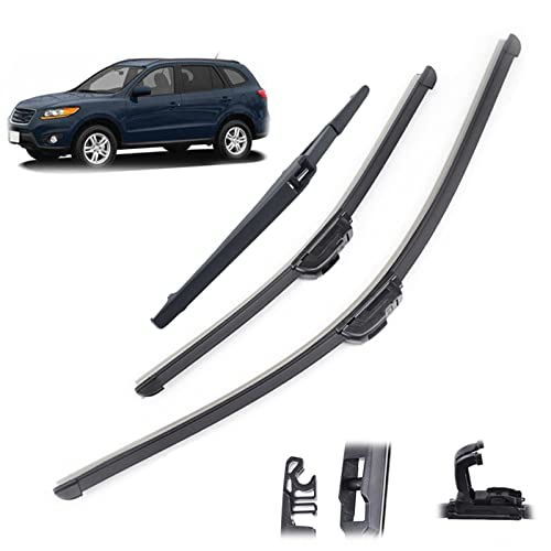 Essuie-glace avant arrière pour Hyundai Santa Fe CM 2007-2012 de 24 18 14 pouces