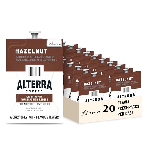 ALTERRA Coffee Hazelnut Single Serve Freshpacks for MARS DRINKS FLAVIA Brewer, 20 Packets