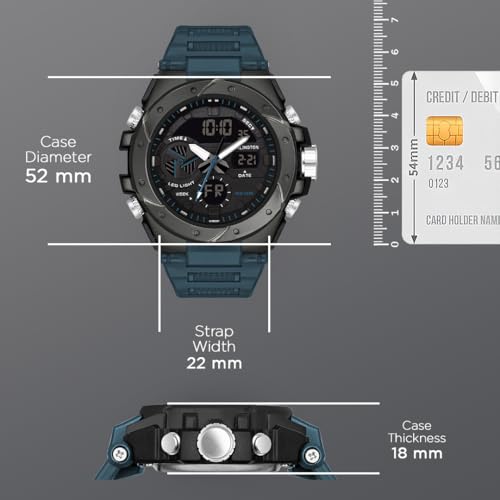 Image of Carlington Analog-Digital Sports Watch Chronograph, Dual Time,Alarm, Stopwatch, Calendar, Water-Resistant, Shock-Resistant, Back Light Display. The Perfect Watch for Men-CT9140 Series