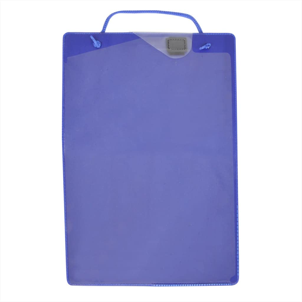 Bolsa para trabajos de taller A4 azul con bolsillo para llaves, 10 unidades