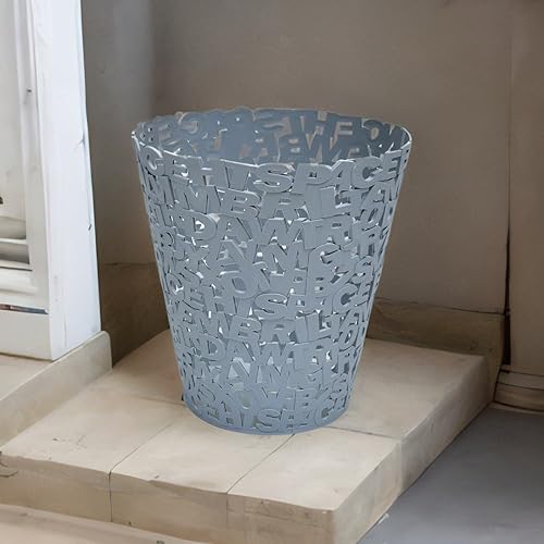 Image of Nilkamal Round Garbage Dustbin|Ideal For Bathroom, Kitchen, Office, Bedroom|Set Includes 1 Dustbin | Size - 11.5 Ltr | Grey