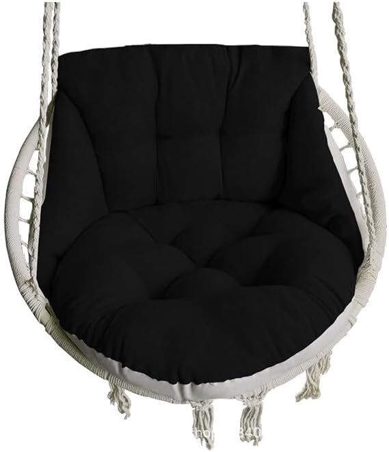 Hammock Cushion – 26"x28"x20" Polyester, Super Soft Fill, 6 Color Options for Swing, Chair, Floor (Gray/Black/Yellow/Red/Navy/Brown)