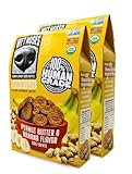 Wet Noses Grain-Free Organic Crunchy Dog Treats – for All Pet Sizes, Breeds – All-Natural Treat – 100% Human-Grade – Delicious Snacks for Dogs – 14 Oz, Grain Free - Peanut Butter Banana, 2 X 14oz Box