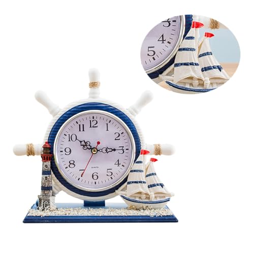 Reloj de escritorio náutico en forma de barco de vela un regalo sofisticado 3