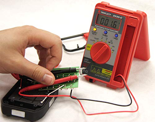 Triplett Pocket-Sized Cat Ii 4000 Count Digital Multimeter - Ac/Dc Voltage, Ac/Dc Current, Resistance, Frequency, Capacitance, Continuity, And Diode Check (2030) #TOP2