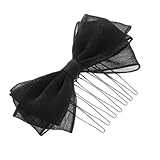 Healeved Seitlicher Haarkamm Mit Schleife Langlebiger Haarkamm Für Mädchen Seitlicher Kamm Für Dünnes Haar Haarschmuck Mit Schleife Als Spange Oder Seitenkamm Praktisches Haaraccessoire