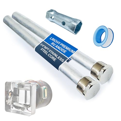 Lrichy RV Water Heater Anti-Rust Anode Rods 9.25 x 3/4 NPT (2-Pack) Premium Magnesium Anode Rod Kit for Suburban hot water heaters 232767 Extended Life Protecting Anode Rods for Water Heater Liner