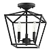 Quorum 304-10-69 Transitional Three Light Dual Mount from Gabriel Collection in Black Finish,