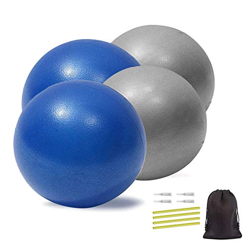 XIECCX Mini Yoga Balls 9 Exercise Ball Pilates Ball Therapy Ball Balance Ball Bender Ball Barre Equipment for Home Stability Squishy Training PhysicalCore Training Blue2/Grey2