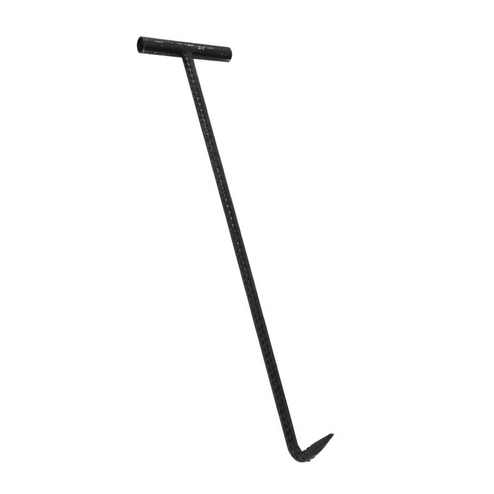 QLECXZI T Shape Hook Drain Cover Pulling Tool Designed To Enforce Strong Grip On Heavy Covers Ensuring Safe Lifting Process T Shape Hook Lifter Tool Drain