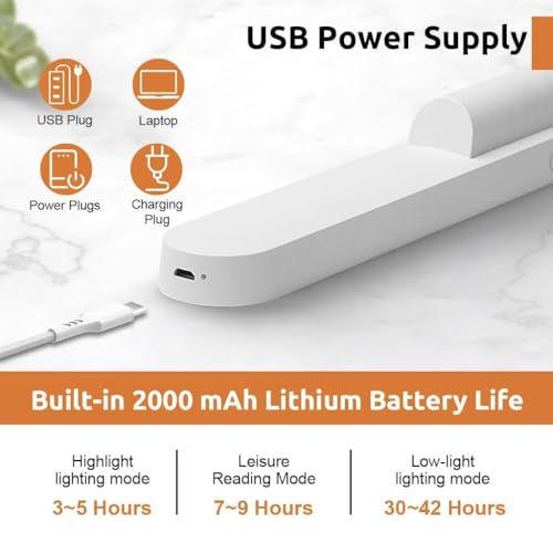 Image of ARJ Magnetic Rechargeable Desk LED Lamp with Touch Dimmer | 3-Mode Study & Reading Light for Hostel, Bedroom, Travel & Power-Cut Use(Pack-2) (Medium., 2, Count)