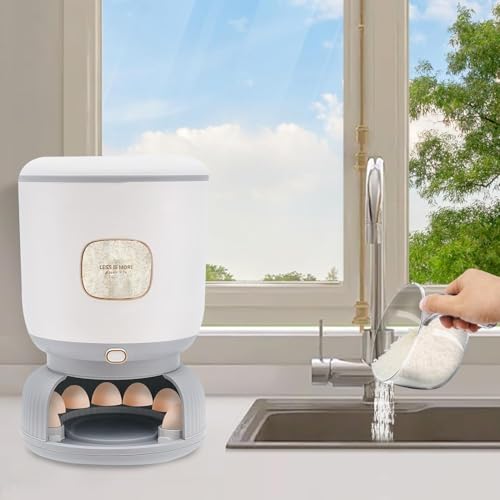 Image of Wall Mounted Cereal Food Dispenser For Kitchen 6 Grid Dry Food Dispenser Space Saving Food Storage Containers for Cereal, Rice, Nuts, Candy (GREY)