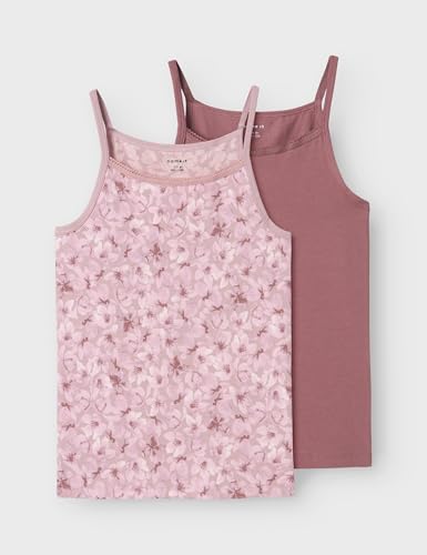 NAME IT NKFSTRAP Top 2P Mauve Flower Noos, Camiseta Niñas, Mauve Shadows, 146/152