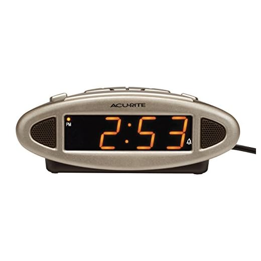 AcuRite 13027A Intelli-Time Digital Alarm Clock,Black