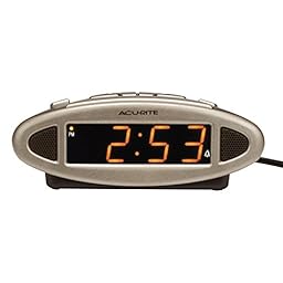 AcuRite 13027A Intelli-Time Digital Alarm Clock,Black