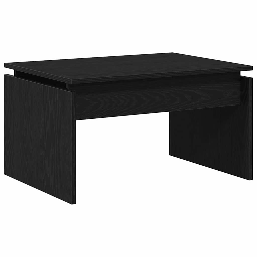Stolik kawowy o wyglądzie czarnego dębu, 68 x 50 x 38 cm, materiał drewnopochodny, stolik pomocniczy, mebel do salonu ze schowkiem i stabilną powierzchnią do nowoczesnego domu