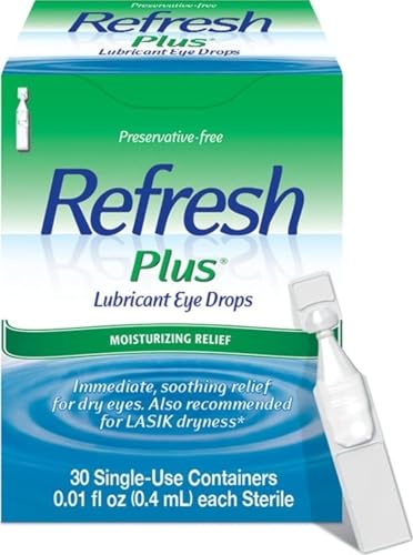 REFRESH PLUS Lubricant Eye Drops Preservative-Free Artificia...