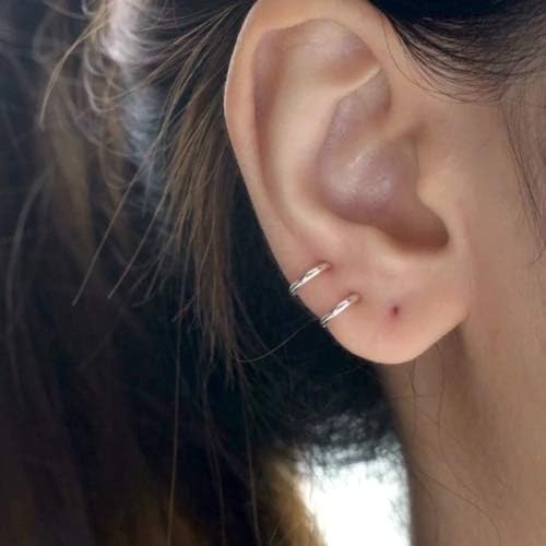 Silver Hoop Earrings for Women-3 pairs of Hypoallergenic earrings Sterling Silver Hoop Earrings Small Hoop Earrings Sets for Women (6mm/7mm/8mm/9mm/10mm/12mm) - Image 6