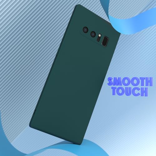 Image of Outlouders Back Cover for Samsung Galaxy Note 8 | Camera Protection | Durable Soft Matte Silicone Bumper Case (Green)