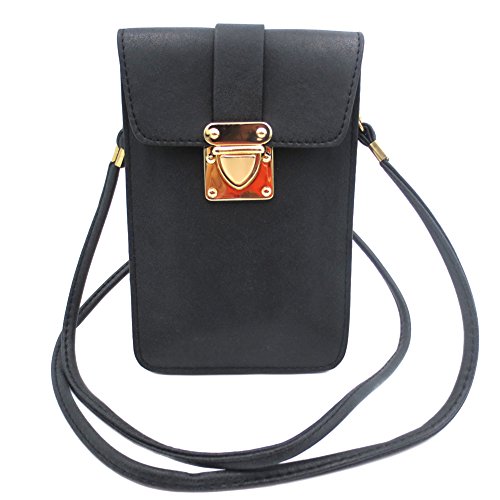 Toniker PU Leather Multi Pocket Casual Crossbody Bag Cell Phone Purse Wallet for Women