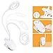 Lampe de Bureau LED, Lampe de Lecture 1200mAh Rechargeable 16 LEDs 3 Luminosité Lampe Pince pour Lit 360° Flexible Lampe de Chevet Tactile sans Fil pour Enfant, Nuit, Étude et Travail