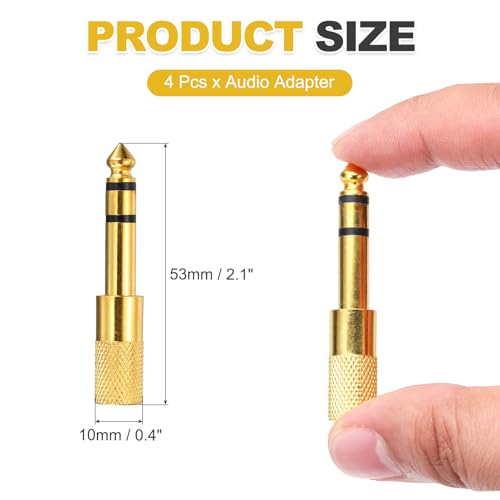 Adapter Estéreo TRS 6.35mm Macho a 3.5mm Hembra x4 miniatura 2