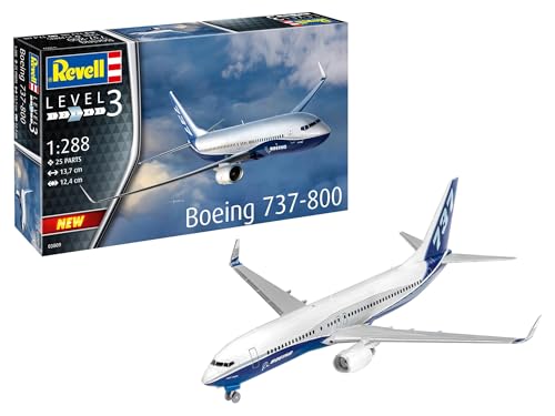 Revell 03809 Boeing 737-800 1:288 Scale Unbuilt/Unpainted Plastic Model Kit, White