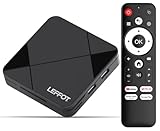 Android 14 TV Box 2025, LEFFOT 4K Ultra HD Streaming Device for TV, 2GB RAM +16GB ROM, Android Box with Voice Remote, HDR10, 2.4G & 5G WiFi 6, BT 5.4, USB 3.0, 100M Ethernet, RK3518 Quad Core A53