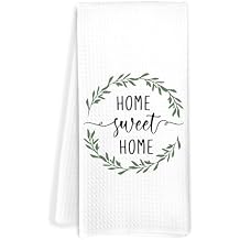 House Warming Gifts Home Sweet Home Kitchen Towels, Gifts for New Homeowners Decorative Hand Tea Towels for Bathroom, Best Housewarming Gift Dish Towel Dishcloth, 16x24 Inch